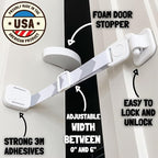 Door Buddy Cat Door Latch & Stopper. Adjustable Dog Proof Door Strap - Image 4