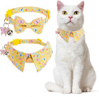 Cat Collar Breakaway with Bells, 2 Pack Soft Butterfly Kitten Collar with by DILLYBUD