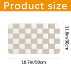 Checkered Dog Food mat, Non-Slip Sole Absorbent Dog and Water Bowl mat - Image 2
