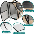 PetAmi Dog Backpack Carrier for Small Large Cat, Ventilated Pet Hiking Backpack - Image 4