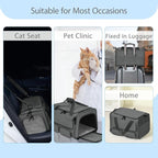 Cat, Dog Carrier for Pets up to 15 lbs, Soft-Sided Collapsible Pet Carrier - Image 9