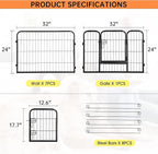 BestPet | Dog Playpen | 24 Inch, 8 Panels | Heavy Duty Metal Pet Exercise Pen | - Image 8