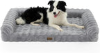 Faux Fur Orthopedic Dog Bed, Extra Large Dog Bed, Supportive Foam Pet Sofa by COZYKISS