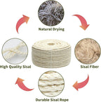 Cat Sisal Rope 164-Feet 4mm for Scratcher Repair and Replace Scratching Post - Image 5