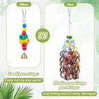 3 Pcs Extra Large Bird Parrot Toy Multicolored Natural Wooden Parrot Cage - Image 6