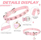 EXPAWLORER Leather Cat Collar for Girl Boy- Adjustable Pet Collar - Image 3