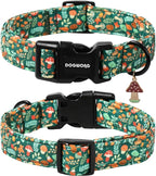DOGWONG Fall Dog Collar, Autumn Dog Collar Adjustable Soft Natural Fabric - Image 2