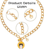 HOWWFALY Dog Collar and Cat Chain Necklace Stainless Steel Adjustable 18K Gold - Image 4