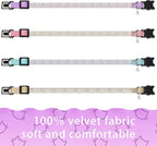 Weewooday 4 Pieces Rhinestones Cat Collars Breakaway Cat Collar - Image 4