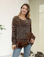YESNO Women Christmas Sweater Graphic Printed Oversized Pullover Sweaters - Image 3