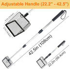 Cat Litter Scoop with Extendable Long Handle, 22.2"-42.5" No Bending Back Metal - Image 6