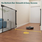 Cumbor 34" Extra Tall No Bottom Bar Baby Gate - Image 2