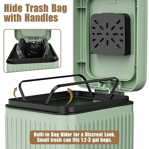 Dog Poop Trash Can for Outside & Indoor, 5L/1.3Gal Small Pet Waste Bin - Image 5