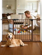 Babelio Metal Auto Close Baby Gate PressGuard P7, Extra Wide Pet Gate by BABELIO