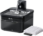 DownyPaws Cat Water Fountain Stainless Steel Cordless, 84oz/2.5L Fursink by DownyPaws
