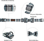 Lionheart glory Dog Bow Collar Blue and Black Plaid Dog Collar - Image 2