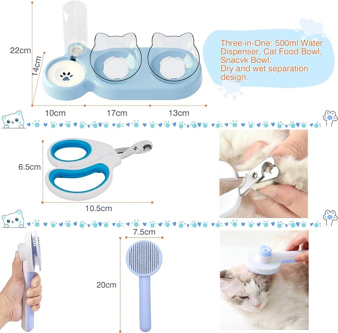 Kitten Starter Supplies Starter Kit, Including Bed, Litter Mat, Bowls and More - Image 5