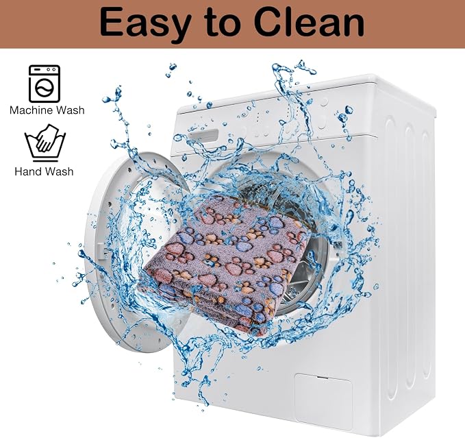 Dono 1 Pack 6 Dog Blankets, Soft Fluffy Fleece Pet Blanket Warm Sleep Mat Paw - Image 6