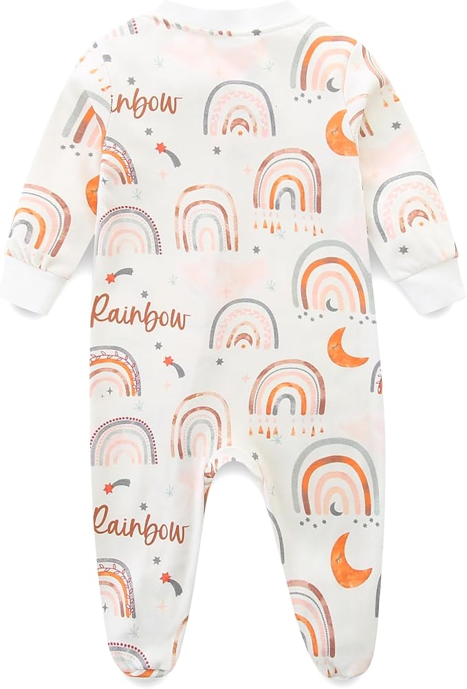 Unisex Baby Boy and Girl Zipper Onesie Toddler Footie One-Piece Infant Romper - Image 2