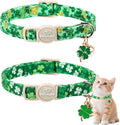 2 Pack St. Patrick’s Day Cat Collars by Babolepet