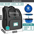 PetAmi Dog Backpack Carrier for Small Large Cat, Ventilated Pet Hiking Backpack - Image 2