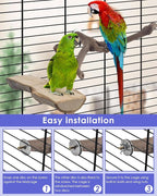 Bissap 5PCS Large Bird Perch Stand, Natural Wood Pole Standing Paw Grinding - Image 5
