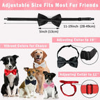Dog Bow Tie for Large Dogs, KOOLMOX Adjustable Formal Dog Bowtie Collars for - Image 2