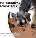 VIVAGLORY Dog Food Mat Flexmat Dog Bowl Mat, Placemat Food Tray - Image 3