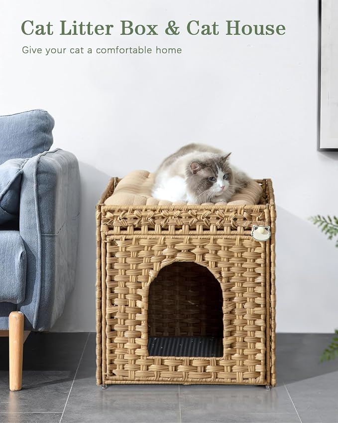 Cat Litter Box Enclosure Furniture, Hidden Litter Box - Image 2