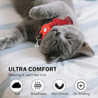 Airtag Cat Collar with Bells and Bowtie -Safety Elastic Band Kitten Collar - Image 4