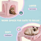 Allewie 29.5in Indoor Cat Tree, Padded Perch, and Hanging Ball, Suitable - Image 4