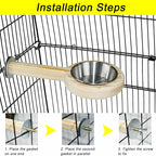 ASOCEA 2 Pack Bird Perch Feeding Cup, Bowls - Image 5