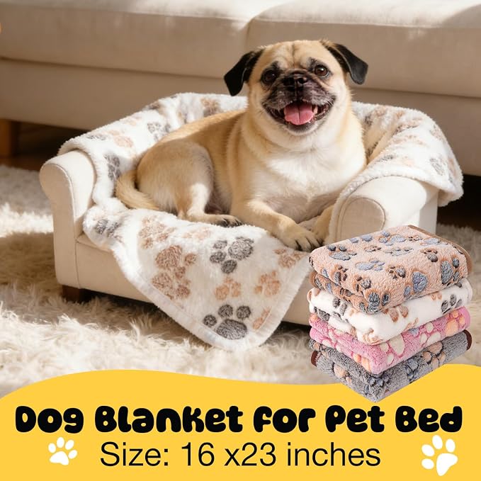 4 Pack Premium Soft Pet Blankets Washable - Image 6