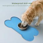 Dog Food Mat Anti-Slip Silicone Dog Bowl Mat Thicker Pet Placemat Waterproof - Image 3