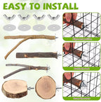 12PCS Natural Wood Bird Perches - Image 5