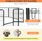 BestPet | Dog Playpen | 24 Inch, 8 Panels | Heavy Duty Metal Pet Exercise Pen | - Image 5