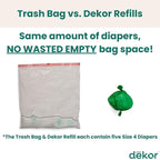 Diaper Dekor CLASSIC Diaper Pail Refills, Exclusive End-of-Liner Marking - Image 6