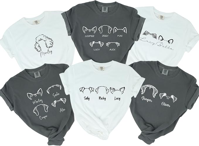 Personalized Dog or Cat Ear T-Shirt – Custom Pet Name Shirt - Image 2
