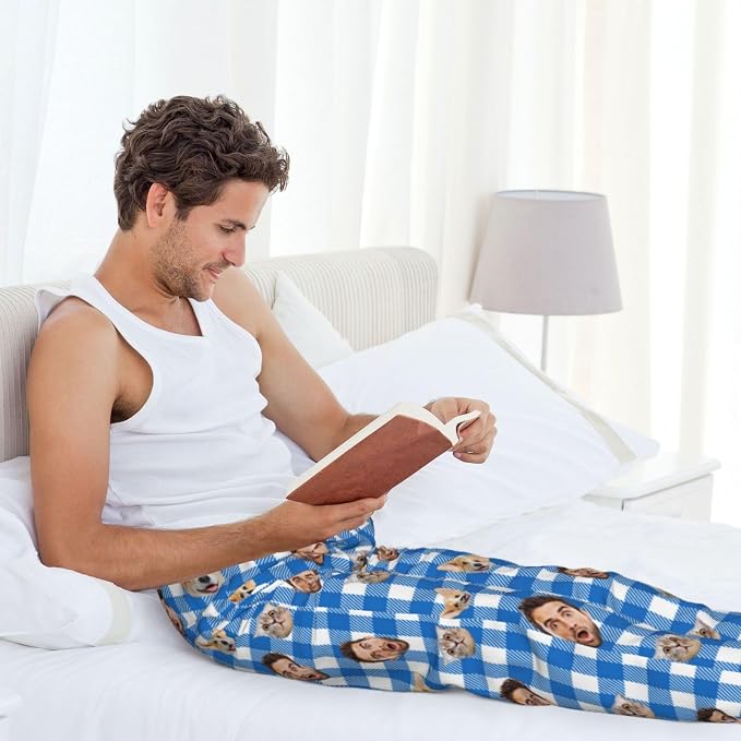Custom Pajamas Pants Plaid Personalized Funny PJ Pant Design - Image 6