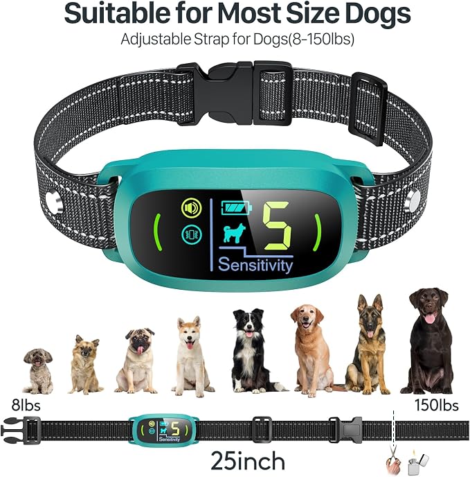 Dog Bark Collar for Large Medium Small Dogs, Rechargeable Smart Bark Collar - Image 6