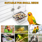 Bird Feeder for Cage, Parakeet Cage Feeder No Mess Bird Dish - Image 7