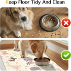 Cat Feedings Mats 20x12 inch Beige Cat Print Pet Bowl Placemat Non Slip Mat - Image 8