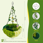 Bird Nest with Bell for Cage, Plush Hanging Bird Bed for Parakeet Indoor & - Image 2