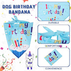 Weewooday Dog Birthday Party Supplies Birthday Boy Girl Cake Bandana Triangle - Image 6