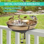 Metal Deck Mounted Bird Bath - Image 3