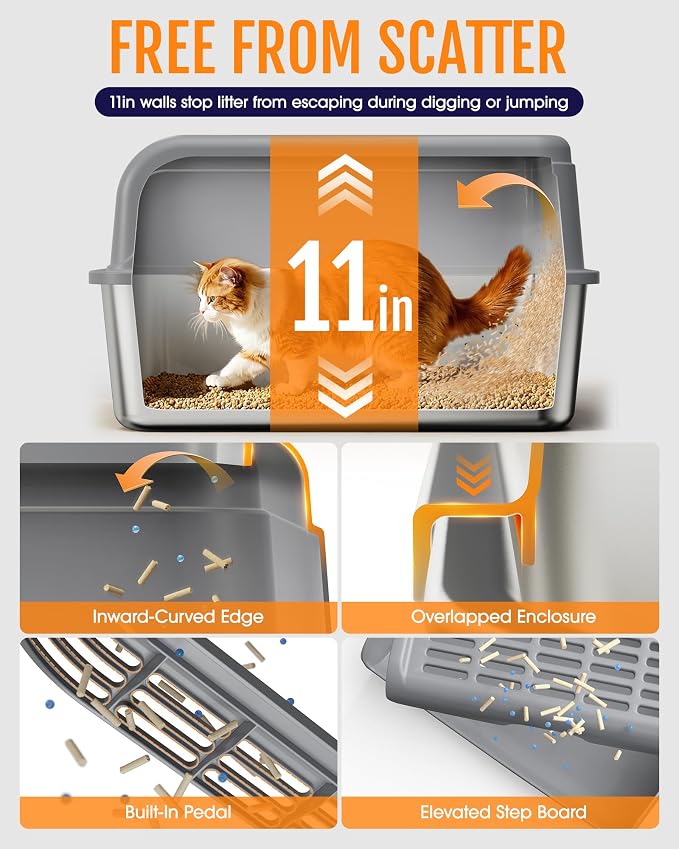 Cat Litter Box - Stainless Steel Litter Box - Image 6