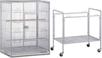 ZENY 53-Inch Bird Flight Cage, Wrought Iron Standing Large - Image 8