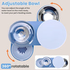 2 Pack Automatic Cat Feeder Stainless Steel Water Dispenser Gravity Food Feeder - Image 3