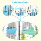 Wontee Bird Bath Box with Mirror Portable Parrot Hanging Bathroom Bathing Tub - Image 6