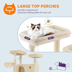 Allewie 81 Inches Tall Cat Tree/Multi-Level Large Climbing Tree House and Towers - Image 4